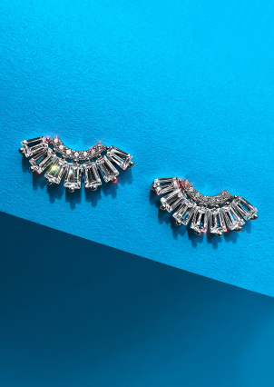 Сережки Фіаніт (5А) Срібло 925° (родій) 957910