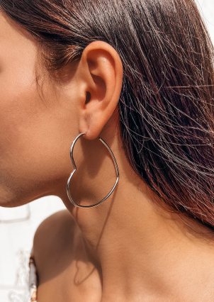 Сережки без вставок Срібло 925° (родій) 957911