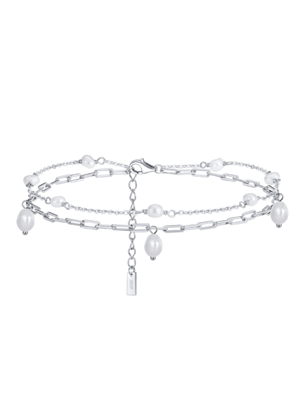 Pearl bracelet Silver 925° (rhodium) SA51P