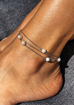 Браслет перлина Срібло 925° (родій) SA52P