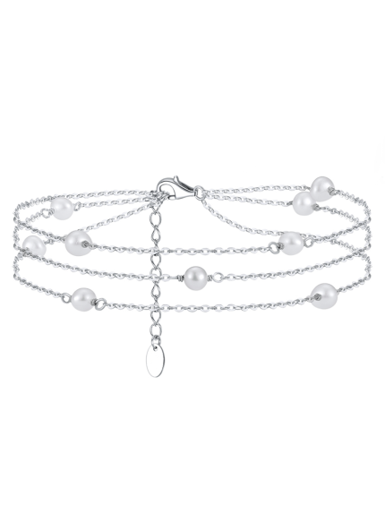 Браслет перлина Срібло 925° (родій) SA52P