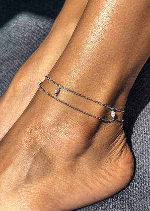 Браслет перлина Срібло 925° (родій) SA41P