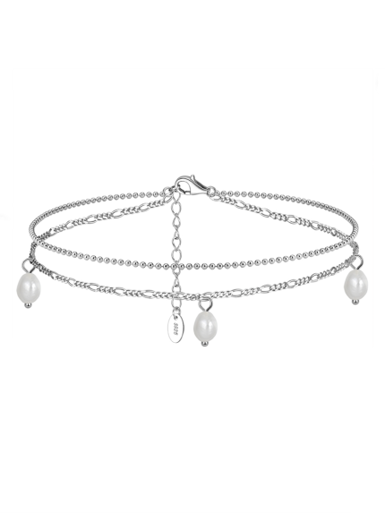 Pearl bracelet Silver 925° (rhodium) SA41P