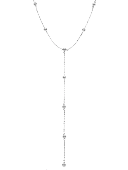 Кольє без вставок Срібло 925° (родій) 957912