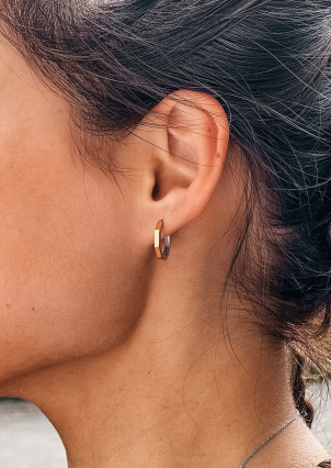 Сережки без вставок Срібло 925° золото 375° 621с