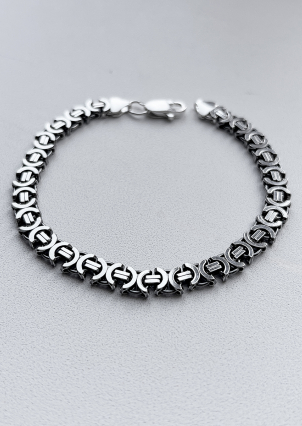 Браслет без вставок Срібло 925° (оксидоване) чс21695