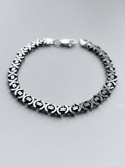 Браслет без вставок Срібло 925° (оксидоване) чс21695