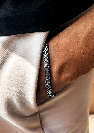 Браслет без вставок Срібло 925° (оксидоване) чс21695