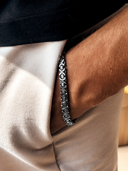 Браслет без вставок Срібло 925° (оксидоване) чс21695