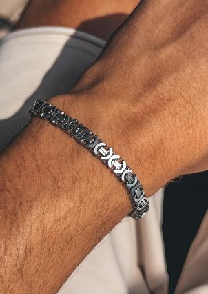 Браслет без вставок Срібло 925° (оксидоване) чс21695