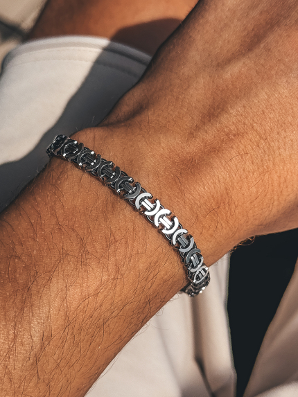 Браслет без вставок Срібло 925° (оксидоване) чс21695