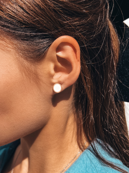 Сережки емаль Срібло 925° золото 375° 100917б