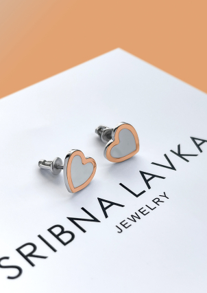 Сережки емаль Срібло 925° золото 375° 100757б