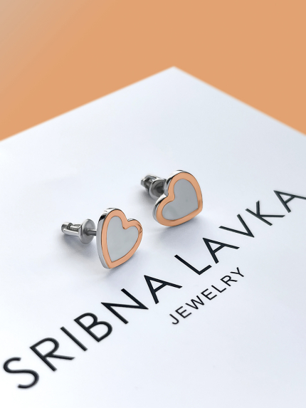 Сережки емаль Срібло 925° золото 375° 100757б