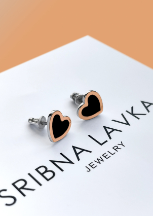 Сережки емаль Срібло 925° золото 375° 100757ч