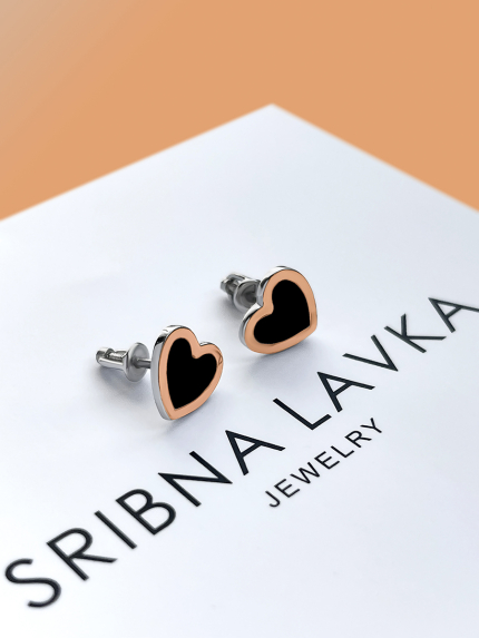 Enamel earrings Silver 925° gold 375° 100757ch