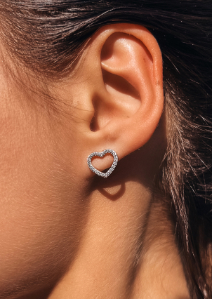 Сережки фіаніт Срібло 925° (родій) 121210