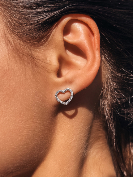 Сережки фіаніт Срібло 925° (родій) 121210