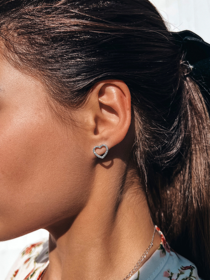 Сережки фіаніт Срібло 925° (родій) 121210