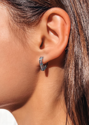 Сережки фіаніт Срібло 925° (родій) 957938