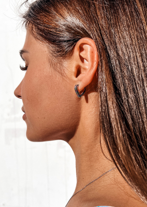 Сережки фіаніт Срібло 925° (родій) 957938