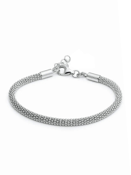 Браслет без вставок Срібло 925° (родій) GZB204P