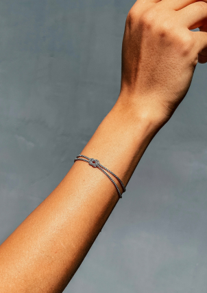 Браслет без вставок Срібло 925° (родій) GZB203P