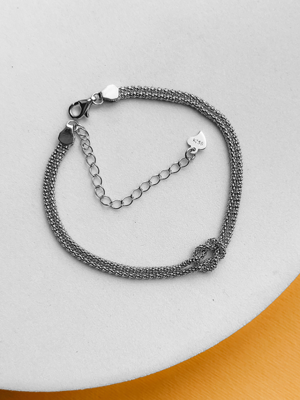 Браслет без вставок Срібло 925° (родій) GZB203P