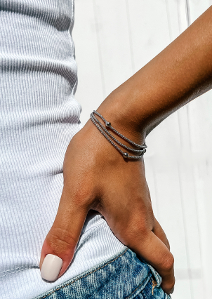 Браслет без вставок Срібло 925° (родій) GZB202P