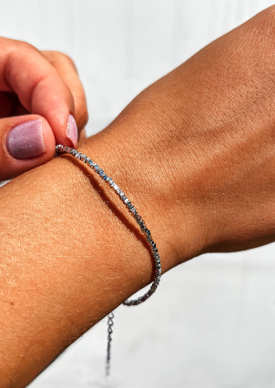 Браслет без вставок Срібло 925° (родій) GZB209P