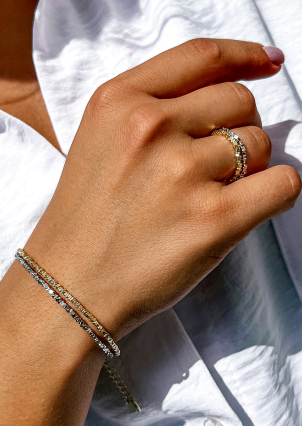 Браслет без вставок Срібло 925° (позолота) GZB209G