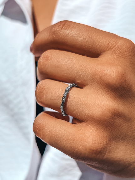 Каблучка без вставок Срібло 925° (родій) GZR90P