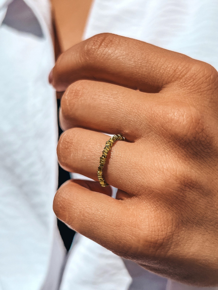 Каблучка без вставок Срібло 925° (позолота) GZR90G