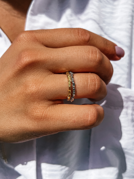 Каблучка без вставок Срібло 925° (позолота) GZR90G