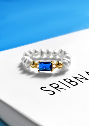 Каблучка перлина Срібло 925° (позолота) GZR91B