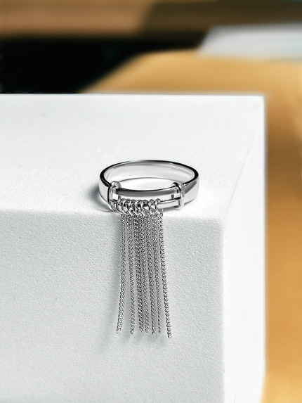 Каблучка без вставок Срібло 925° (родій) GSR517P