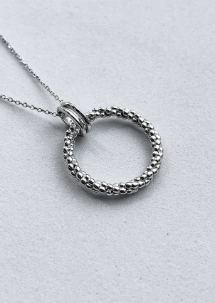 Кольє без вставок Срібло 925° (родій) GSN800P