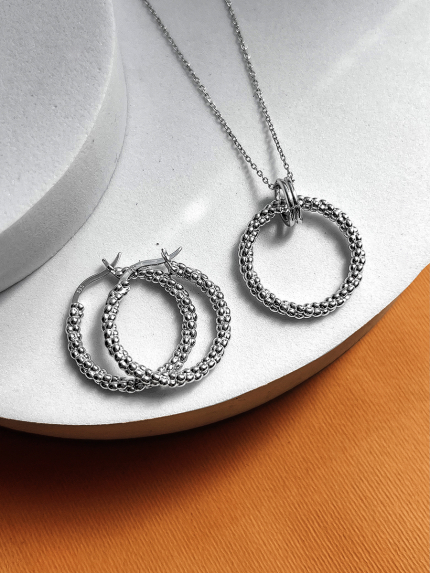 Naszyjnik bez wkładek Srebro próby 925° (rod) GSN800P