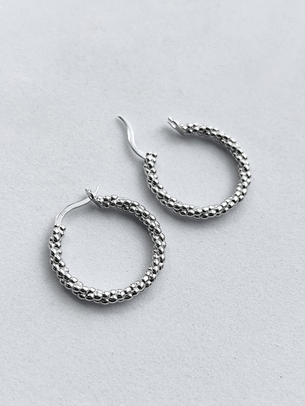 Kolczyki bez wkładek Srebro próby 925° (rod) GSE800P