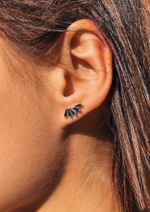 Сережки фіаніт Срібло 925° (родій) 957939