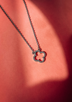 Кольє фіаніт Срібло 925° (родій) 008201