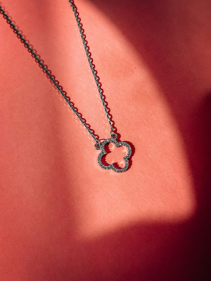 Кольє фіаніт Срібло 925° (родій) 008201