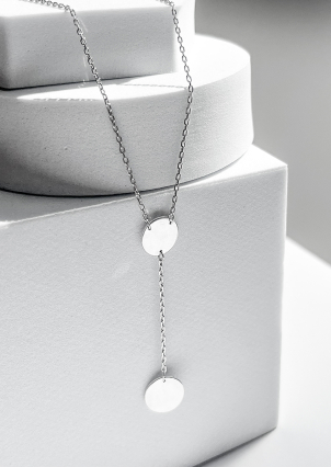 Кольє без вставок Срібло 925° (родій) 104445