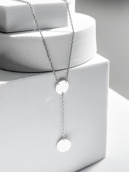 Кольє без вставок Срібло 925° (родій) 104445