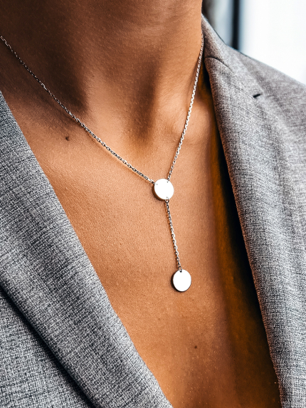 Кольє без вставок Срібло 925° (родій) 104445