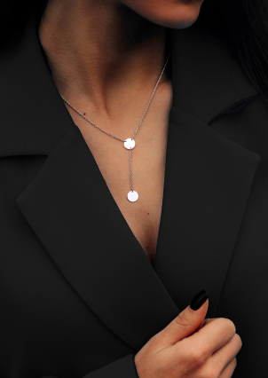 Кольє без вставок Срібло 925° (родій) 104445