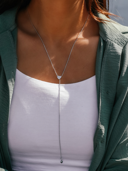 Кольє без вставок Срібло 925° (родій) 121165