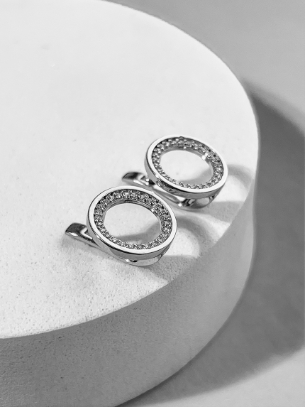 Cyanite earrings Silver 925° (rhodium) 120511