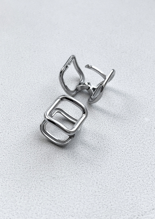 Сережки без вставок Срібло 925° (родій) 136210