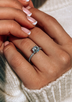 Каблучка Фіаніт (5А) Срібло 925° (родій) 81562